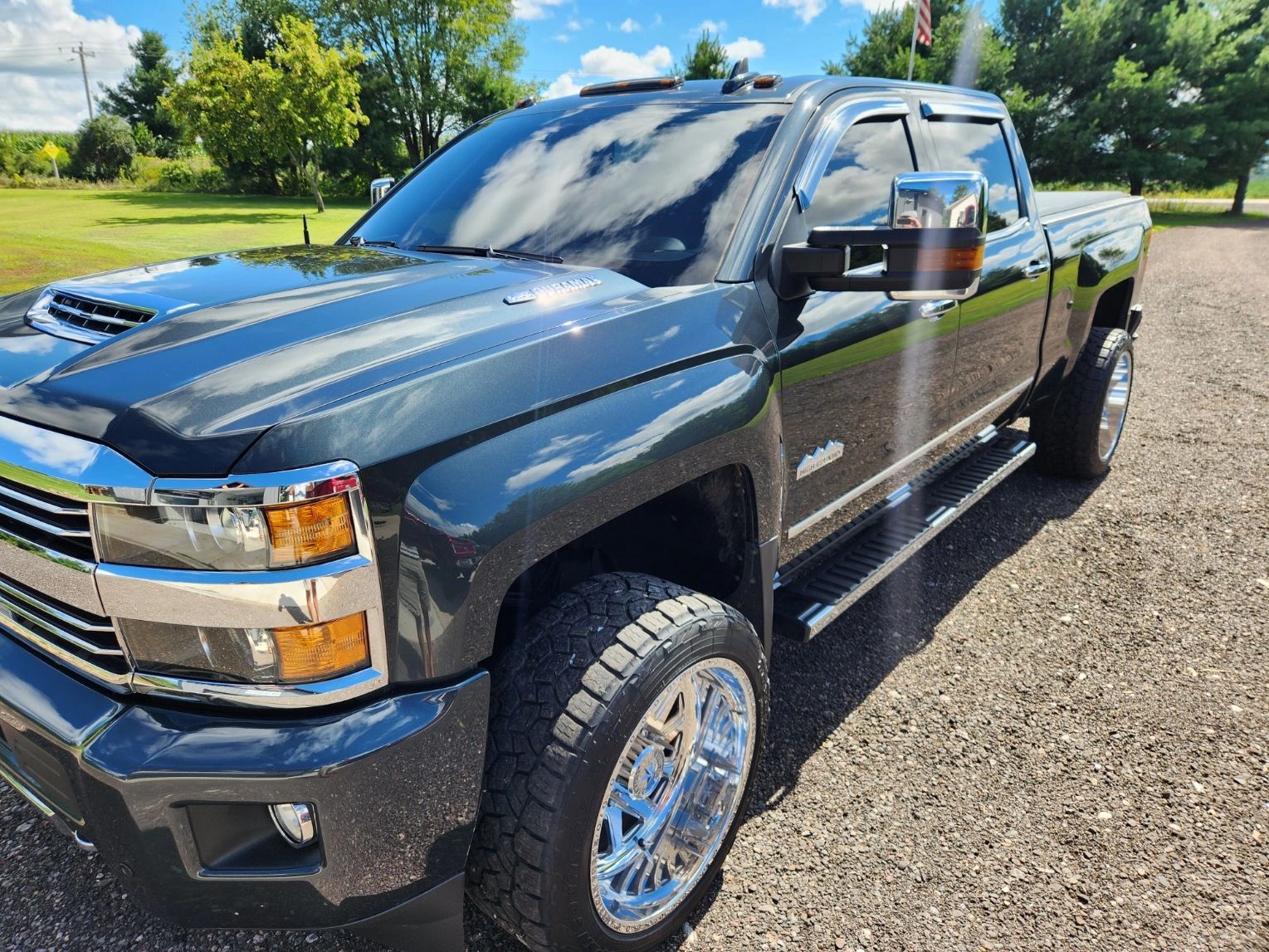 Ceramic Pro coating applied to dark blue pickup truck — VR Restoration Marathon WI