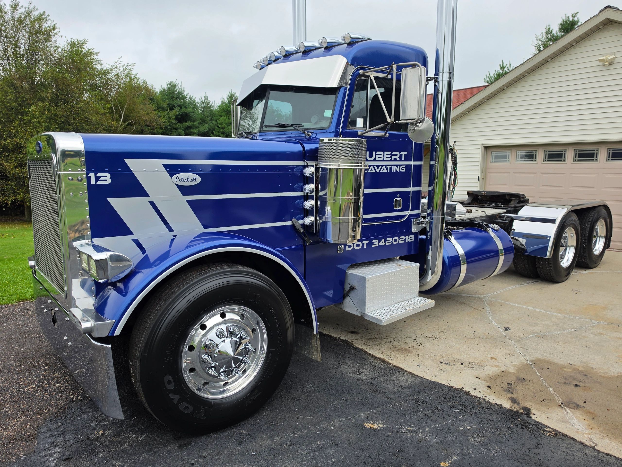 Custom vinyl wrap on commercial semi truck — VR Restoration Marathon WI